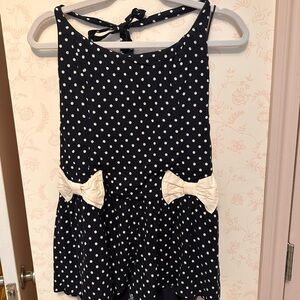 Free People Black and White Polka Dot Romper